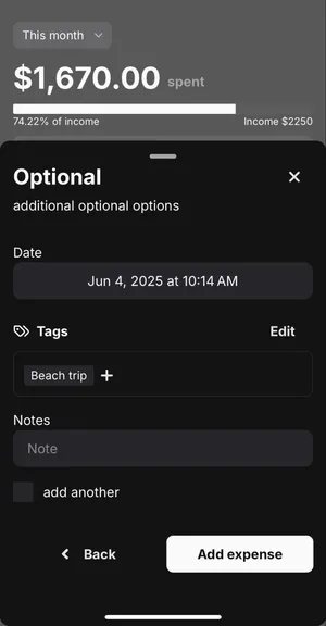 image showing tag created with the name 'Beach trip'