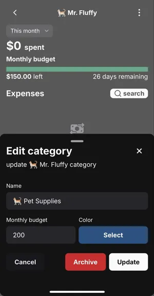 Image of edit category drawer with new changes