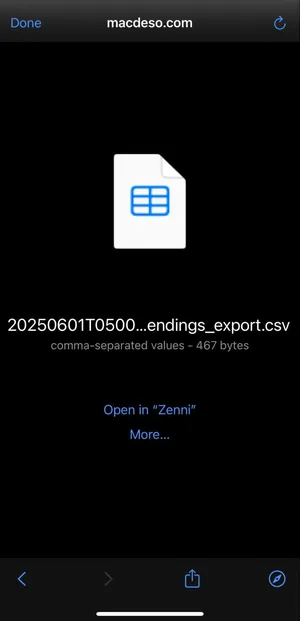 CSV view