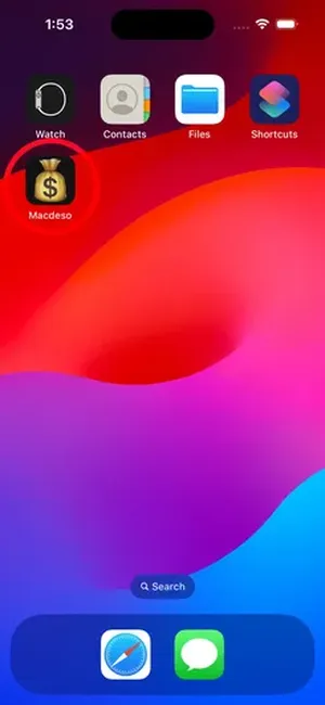 Image showing Macdeso on home screen
